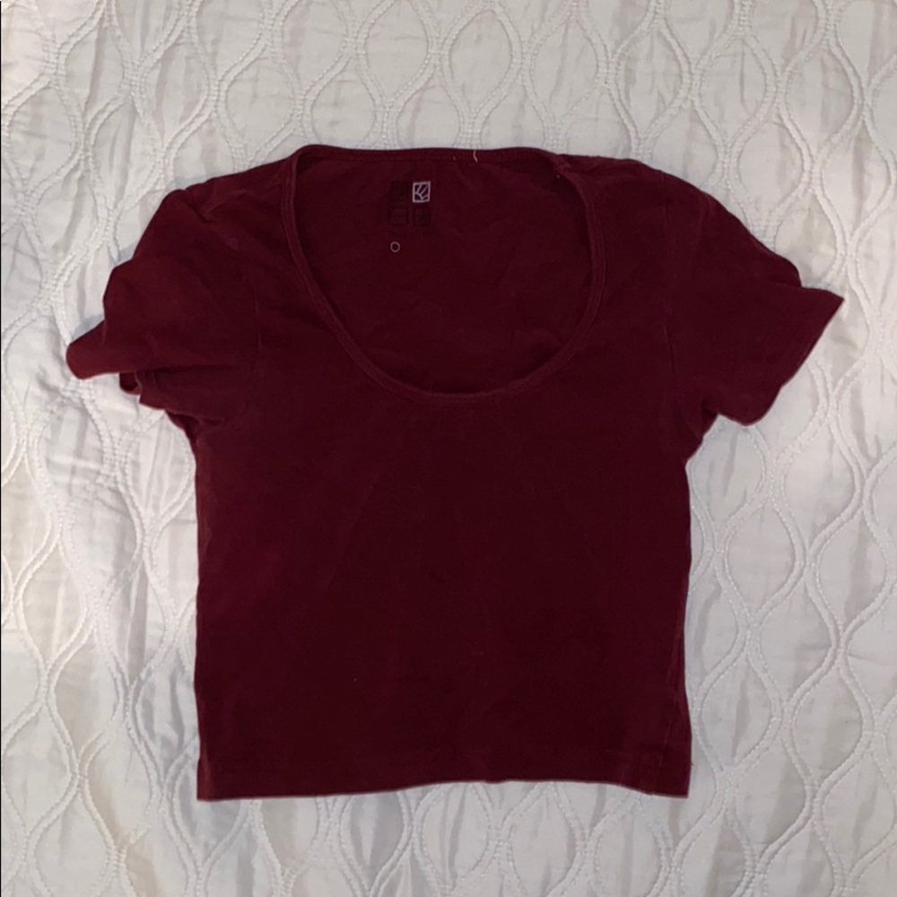 Maroon crop top